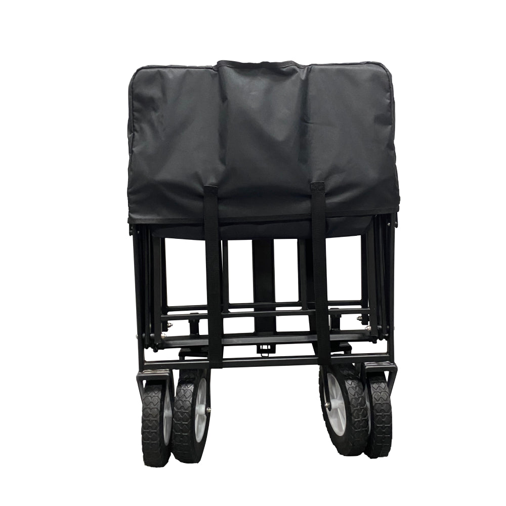 Carrito plegable para exteriores de The Outdoor Institute, color negro y gris