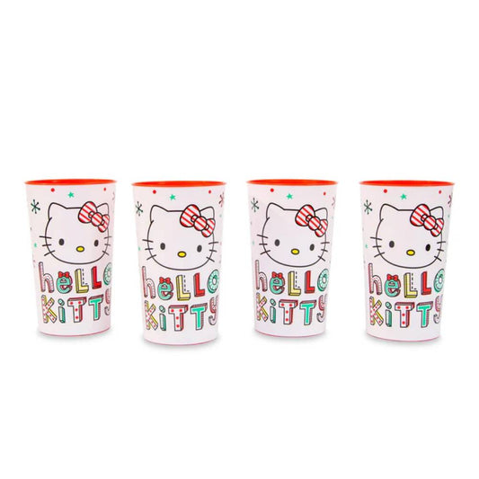 Sanrio Hello Kitty 22 oz Holiday Cup Set (4-Pieces)