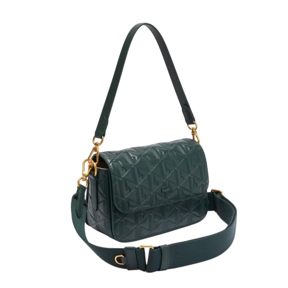 Lacoste Maheki Embossed Shoulder Bag - Green