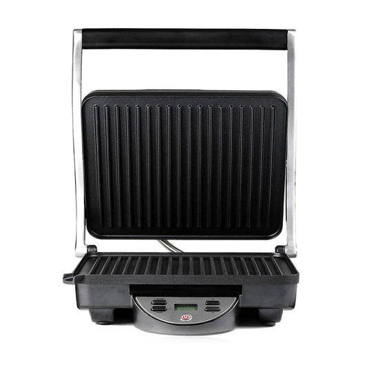 Ovente GP1000BR Panini Press Grill Sandwich Maker - Silver/Black