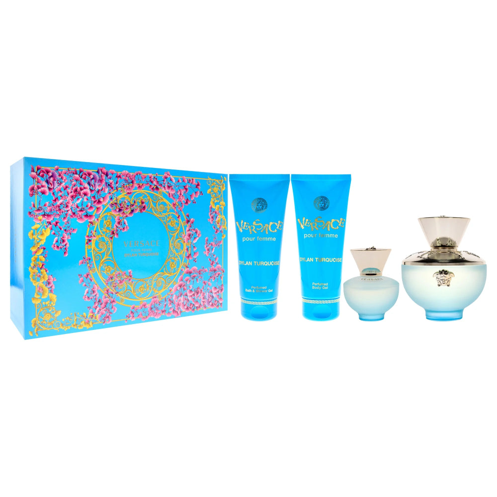 Versace Pour Femme Dylan Turquoise Gift Set (4 Piece)