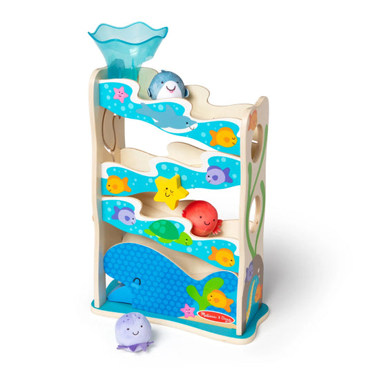 Melissa and Doug Rollables Wooden Ocean Slide (4 Pieces)