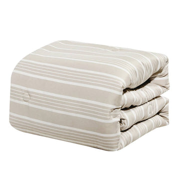 ESCA Trading Judo King Size Comforter Set (7- Pieces) - Taupe