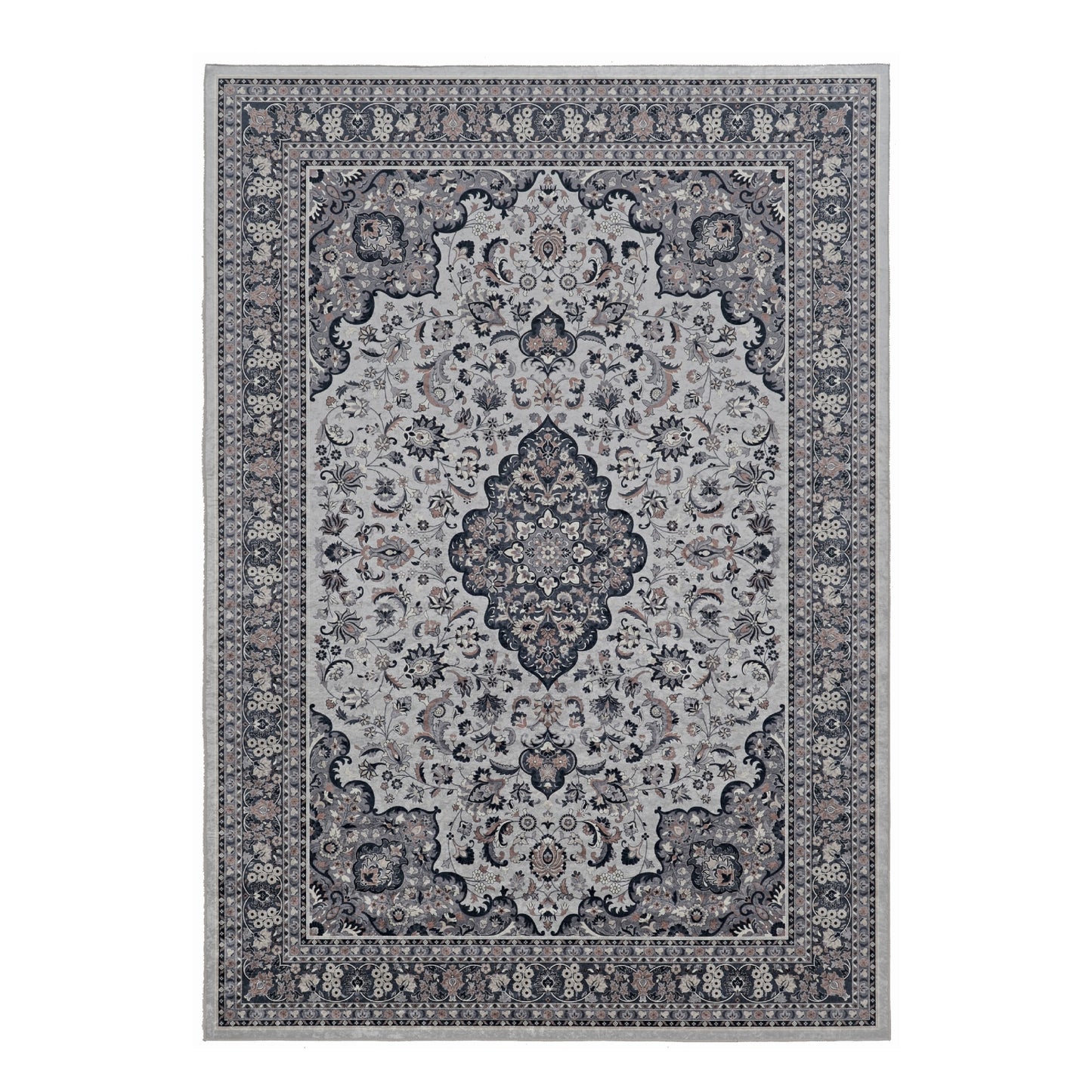 Powell Emerald 5' x 7' Rectangle Area Rug, Cream/Gray