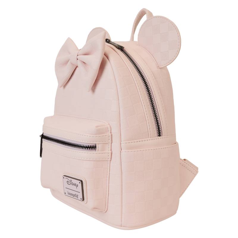 Disney Minnie Mouse Checkered Texture Mini Backpack - Pink