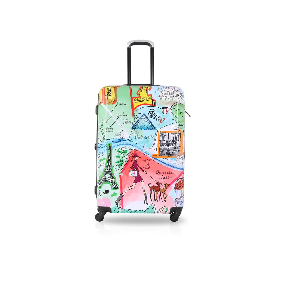 Tucci Italy 28" Carry On Luggage Travel Suitcase - J'aime Paris