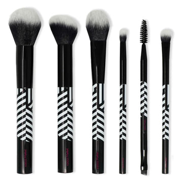 Impressions Vanity Barbie Classic Makeup Brush Set with Zippered Bag (7 Pieces)