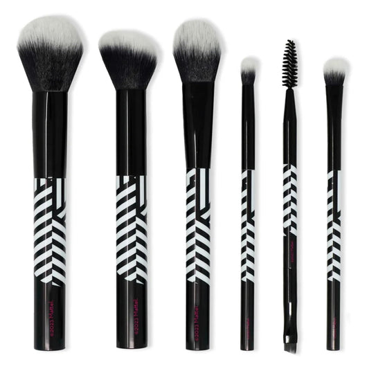 Impressions Vanity Barbie Classic Makeup Brush Set with Zippered Bag (7 Pieces)