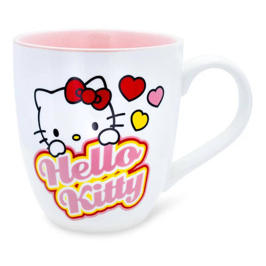 Sanrio Hello Kitty 18 oz Hearts Ceramic Mug - White