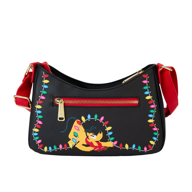 Loungefly Disney Mickey and Friends String Light Up Crossbody Bag- Black/Red