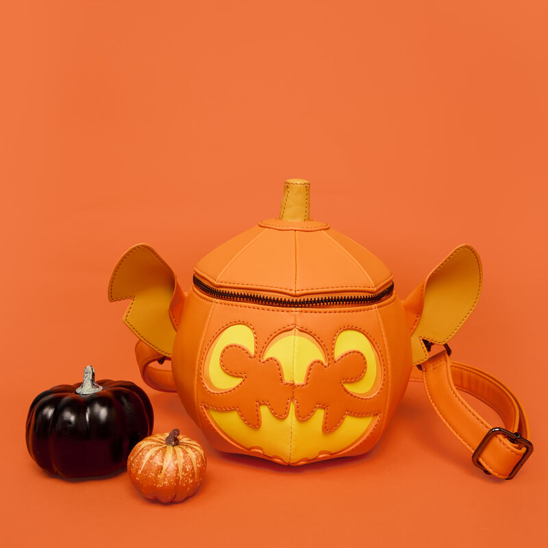 Loungefly - Disney - Stitch Pumpkin Head Figural Glow Crossbody Bag