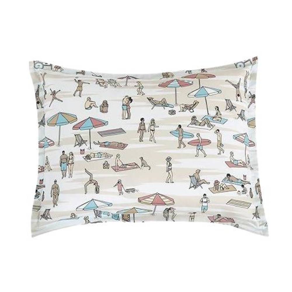 ESCA Coastal Beach Surfing Kid's Twin Size Comforter Set (3-Piece) - Beige