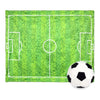 Posh Home Sports Field Reversible Interactive Throw and Pillow Set - Green/White