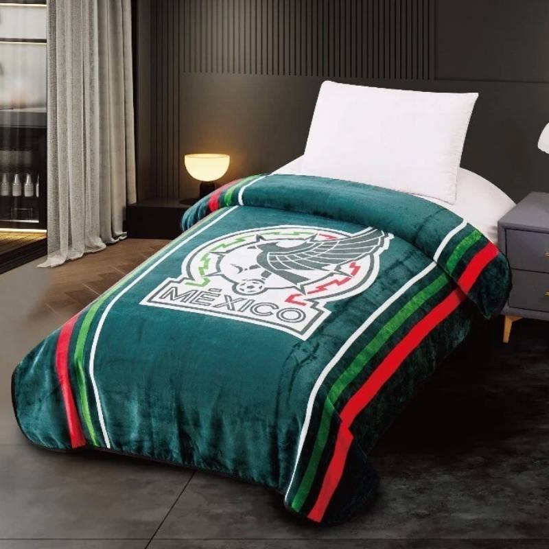 Silicon Valley 60" x 80" Mexico Cloud Soft Twin Size Reversible Blanket - Green