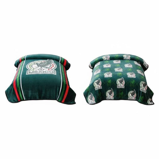 Silicon Valley 60" x 80" Mexico Cloud Soft Twin Size Reversible Blanket - Green