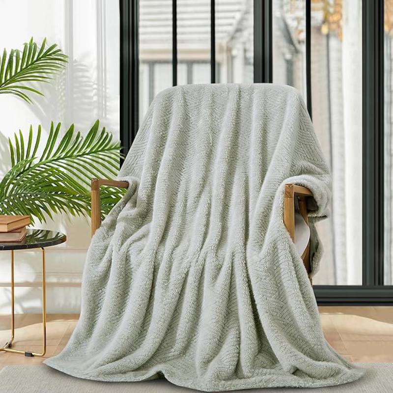 JCrown Amaryllis Oversized Throw Blanket - Gray