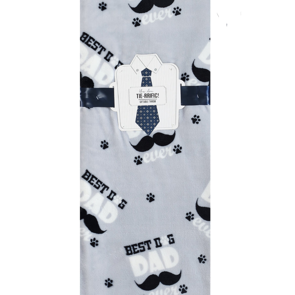 Manta estampada de 50" x 70" de SL Home Fashions: el mejor papá perro
