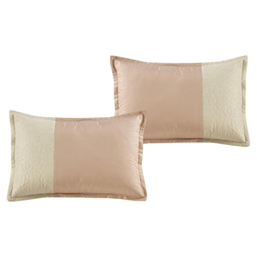 ESCA Shadha Comforter Set (7-Piece) - Beige/Pink