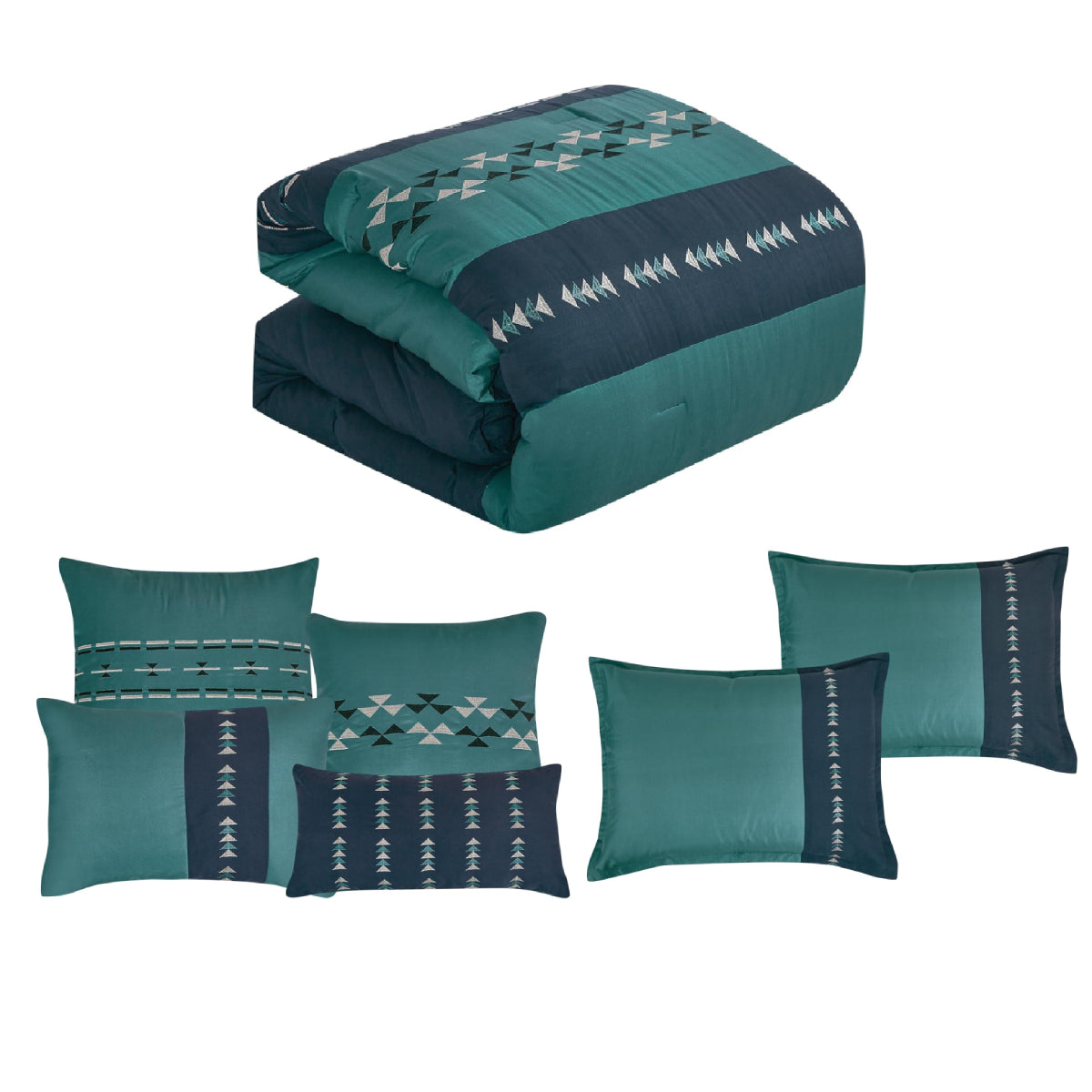 ESCA Antigone Comforter Set (7-Piece) - Green