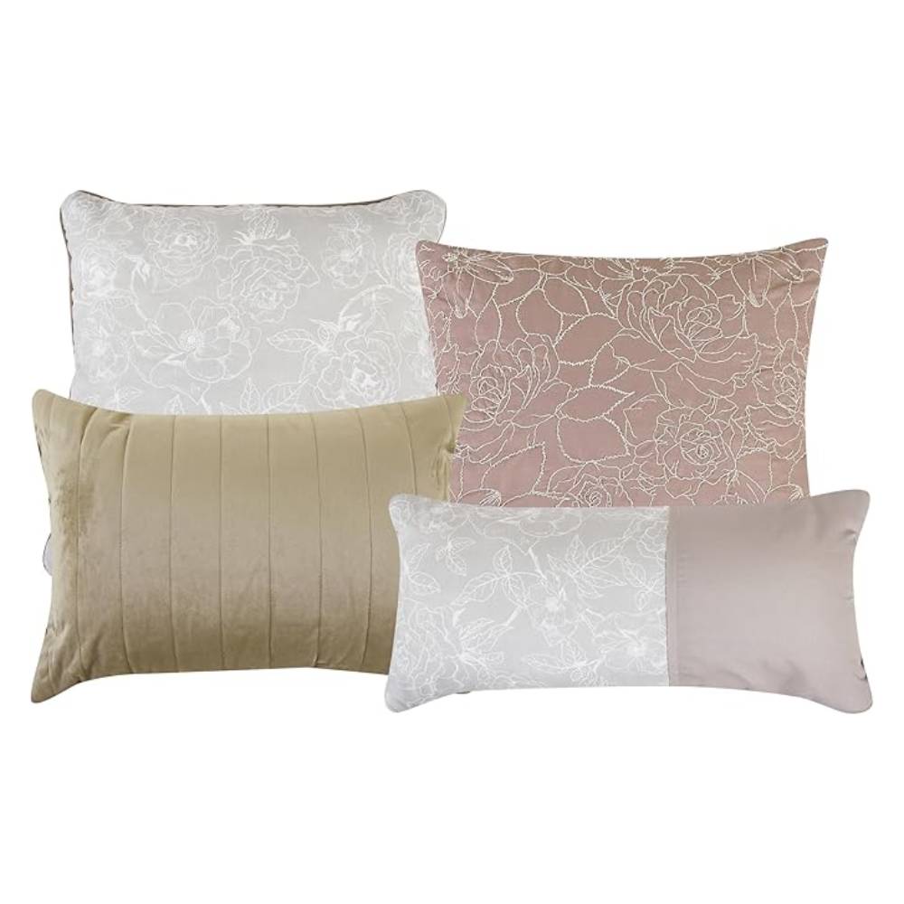 ESCA Floral Nayomi Comforter Set (7-Piece) - Pink