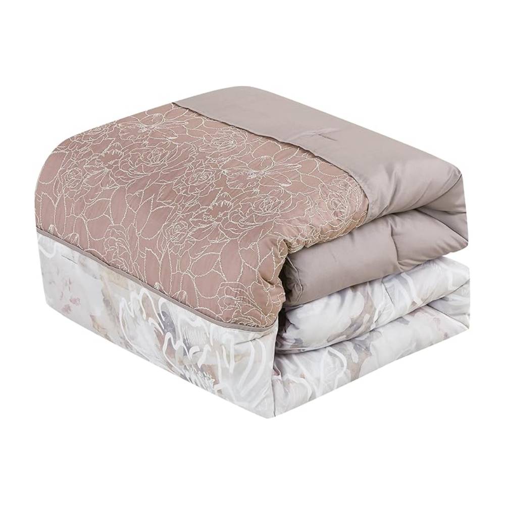 ESCA Floral Nayomi Comforter Set (7-Piece) - Pink