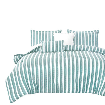 ESCA Maisie Queen Size Reversible (5-Piece) Comforter Set - Blue