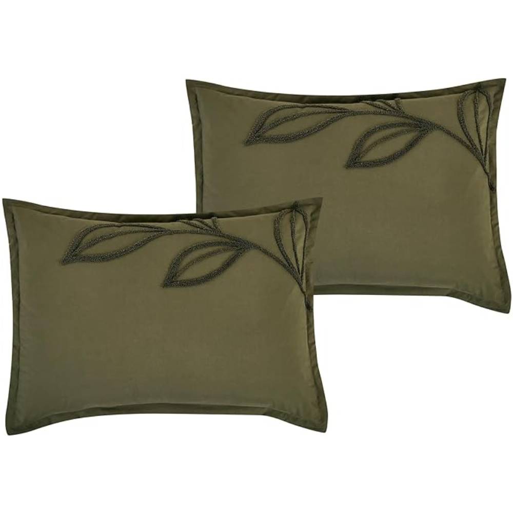 ESCA Floral Apria Chenille Comfort Set (5-Piece) - Green