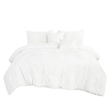 ESCA Arin Luxury Comforter Set (5-Piece) - White