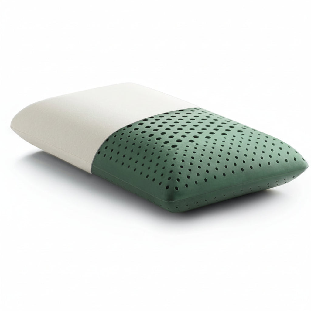Malouf ActiveDough CBD Oil Infused Queen Size Mid Loft Pillow - White