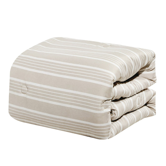ESCA Judo Queen Size Comforter Set (7-Pieces) - Taupe