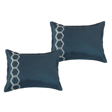ESCA Idarah King Size Comforter Set (7- Pieces) - Navy