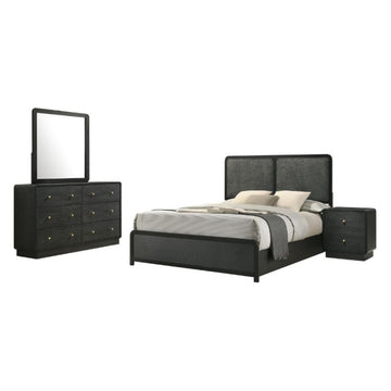 Camila Queen Bedroom Set (4-Piece) by Coaster - Black