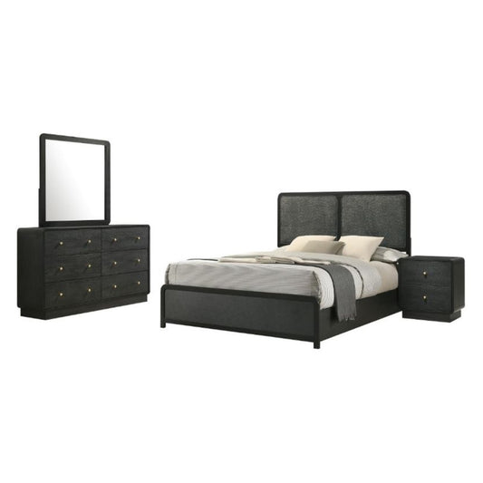 Camila Queen Bedroom Set (4-Piece) by Coaster - Black
