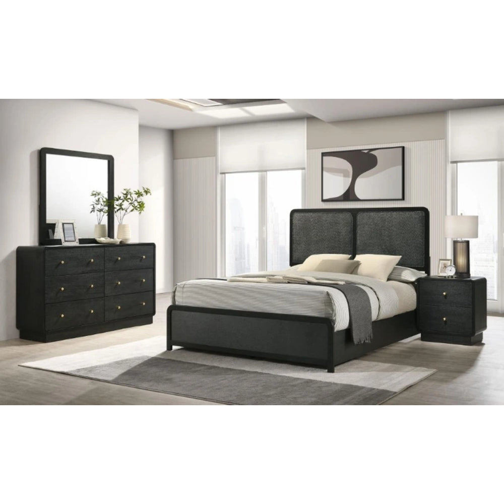 Camila Queen Bedroom Set (4-Piece) by Coaster - Black