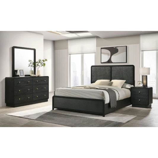 Camila Queen Bedroom Set (4-Piece) by Coaster - Black