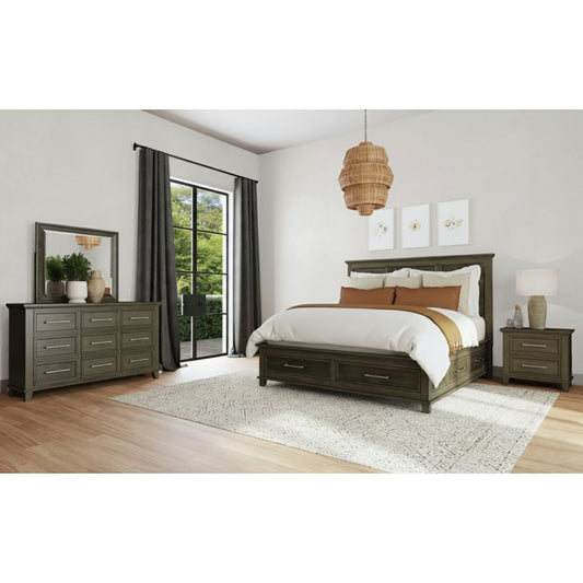 Canterbury Queen Bedroom Set (4-Piece) by Elements - Gray