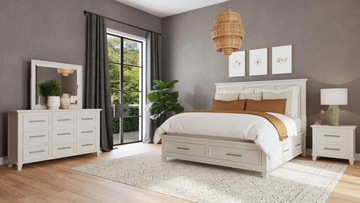 Canterbury Queen Bedroom Set (4-Piece) by Elements - White