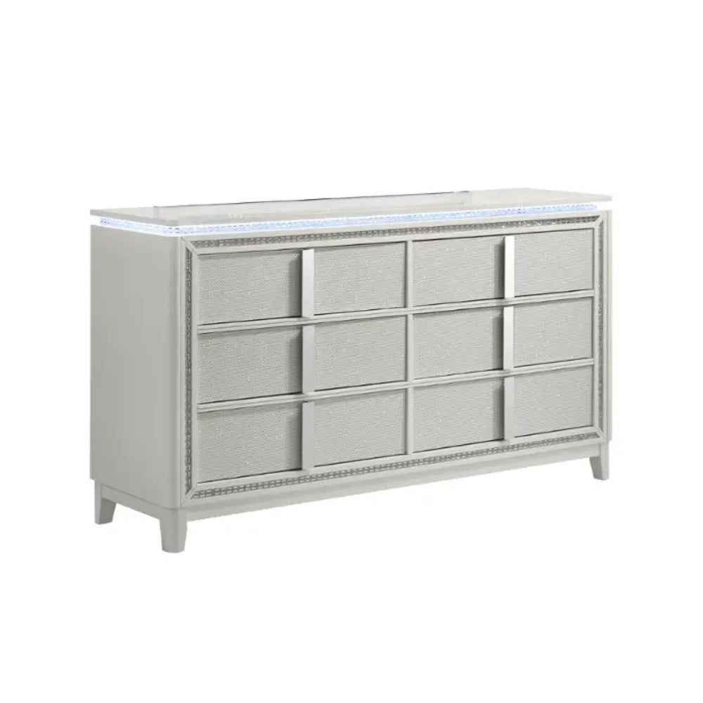 Seoul Queen Size (4-Piece) Bedroom Set by Lifestyle - White