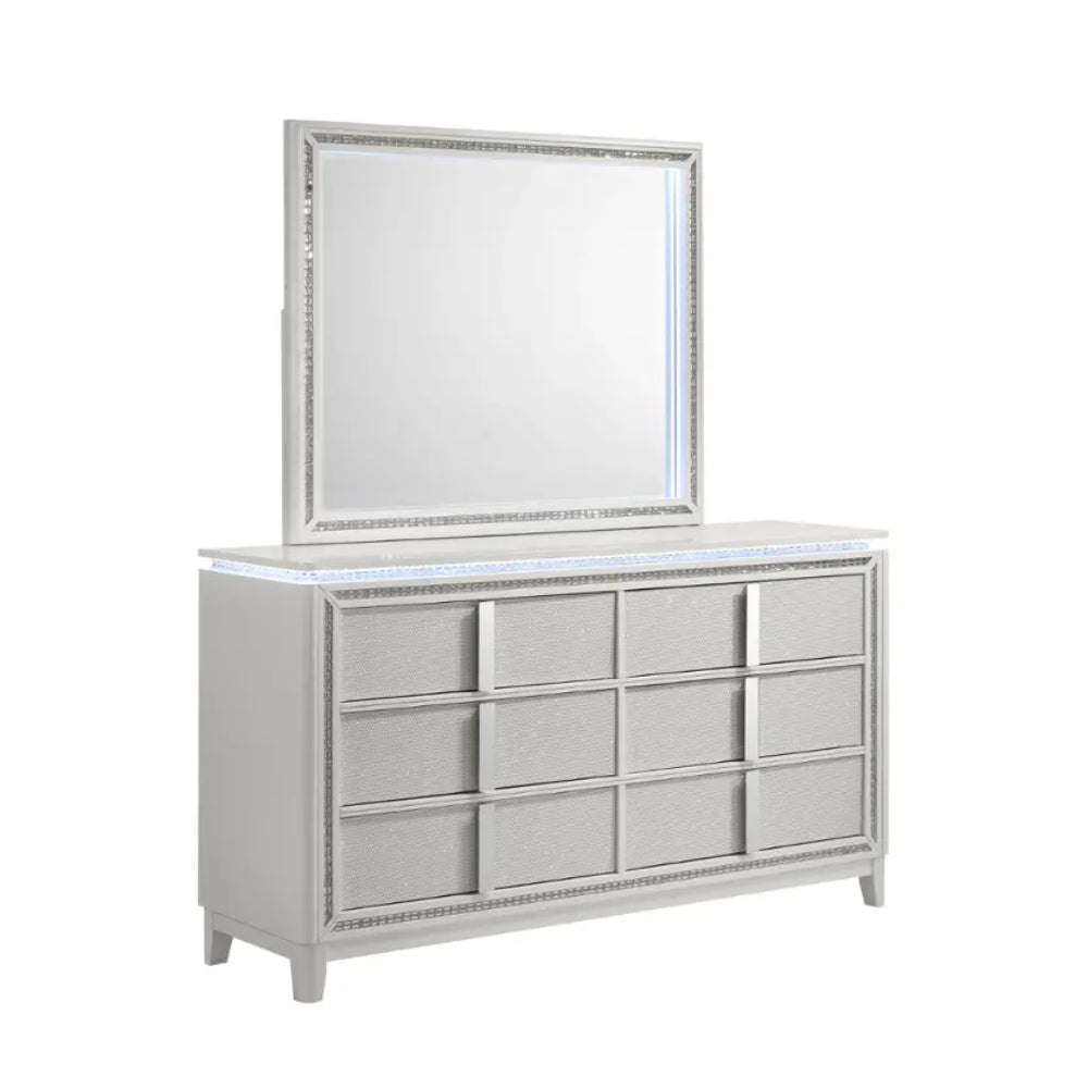 Seoul Queen Size (4-Piece) Bedroom Set by Lifestyle - White