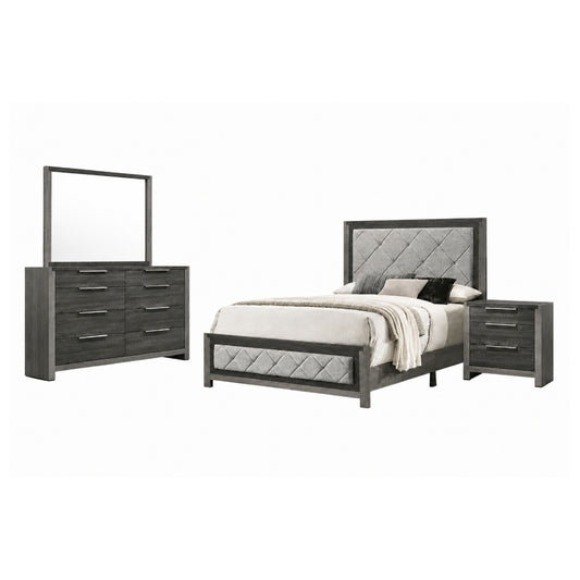 Cashmere Queen Bedroom Set (4-Piece) by Acme Furniture - Gray