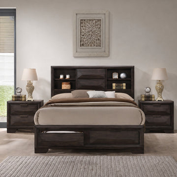 Queen Size (3-Piece) Bedroom Set by Best Home - Brown