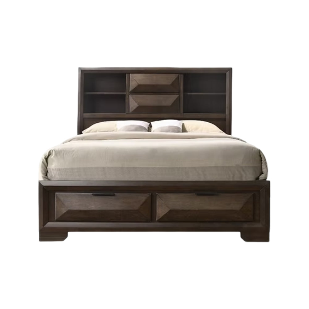 Brooke Queen Size (4-Piece) Bedroom Set by Acme Furniture - Brown