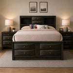 Emila Queen Size (3-Piece) Bedroom Set by Best Home - Gray