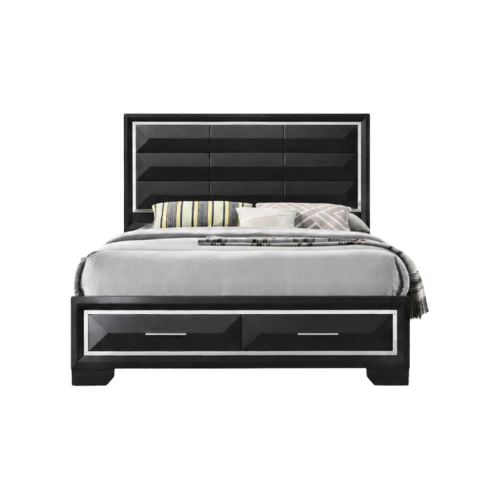 Genoa Queen Bed by Best Home - Black