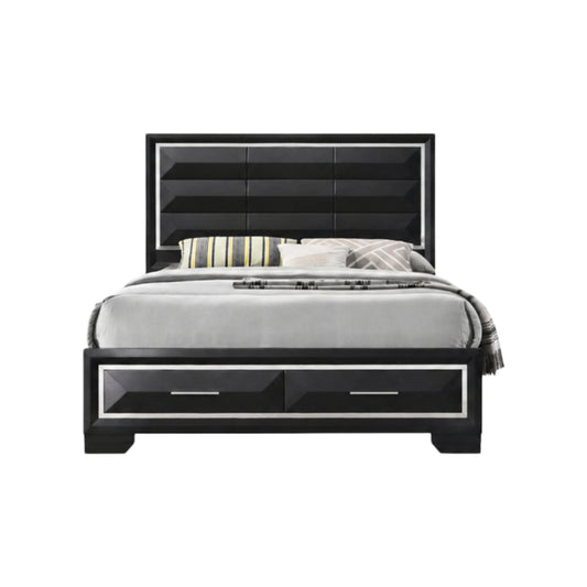 Genoa Queen Bed by Best Home - Black