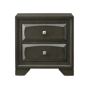 Valeria Nightstand with 2 Drawers by Best Home - Gray