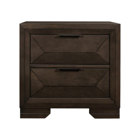 Brooke Nightstand with 2 Drawers by Best Home - Brown