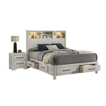 Ava Queen Size (4-Piece) Bedroom Set by Best Home - White