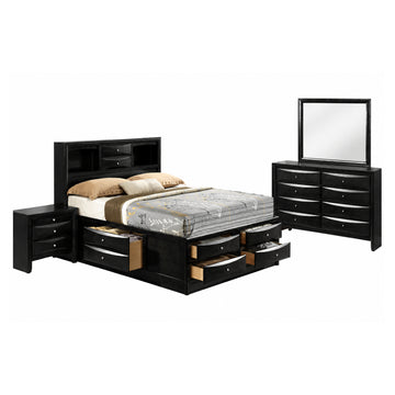 Emilia Queen Bedroom Set (4-Piece) by Best Home - Black