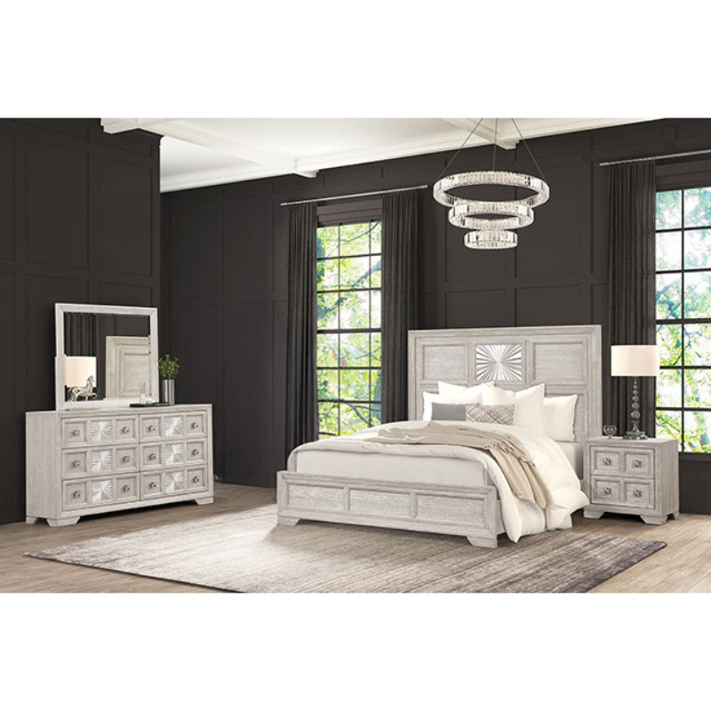 Argenthart King Bedroom Set (4-Piece) by Furniture of America - Gray
